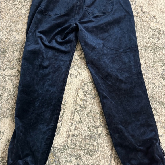 PAIGE Mayslie Velvet navy Joggers zip leg  Navy Size 29 - Picture 11 of 14